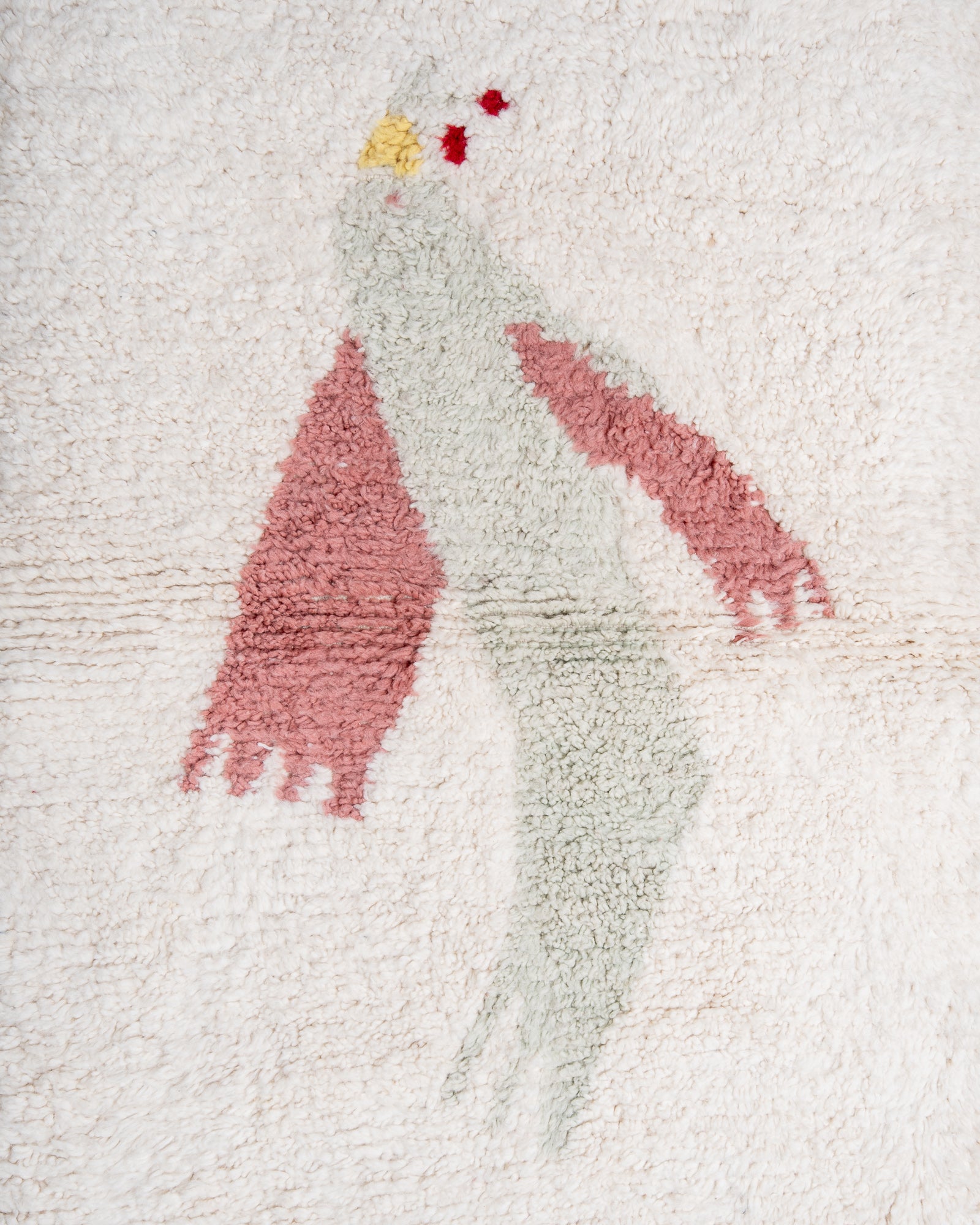 Modern, designer, handcrafted Berber rug from Morocco. Beniourain carpet with beautiful colours and patterns and fluffy wool texture.